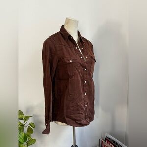 Brown Button-Up Shirt